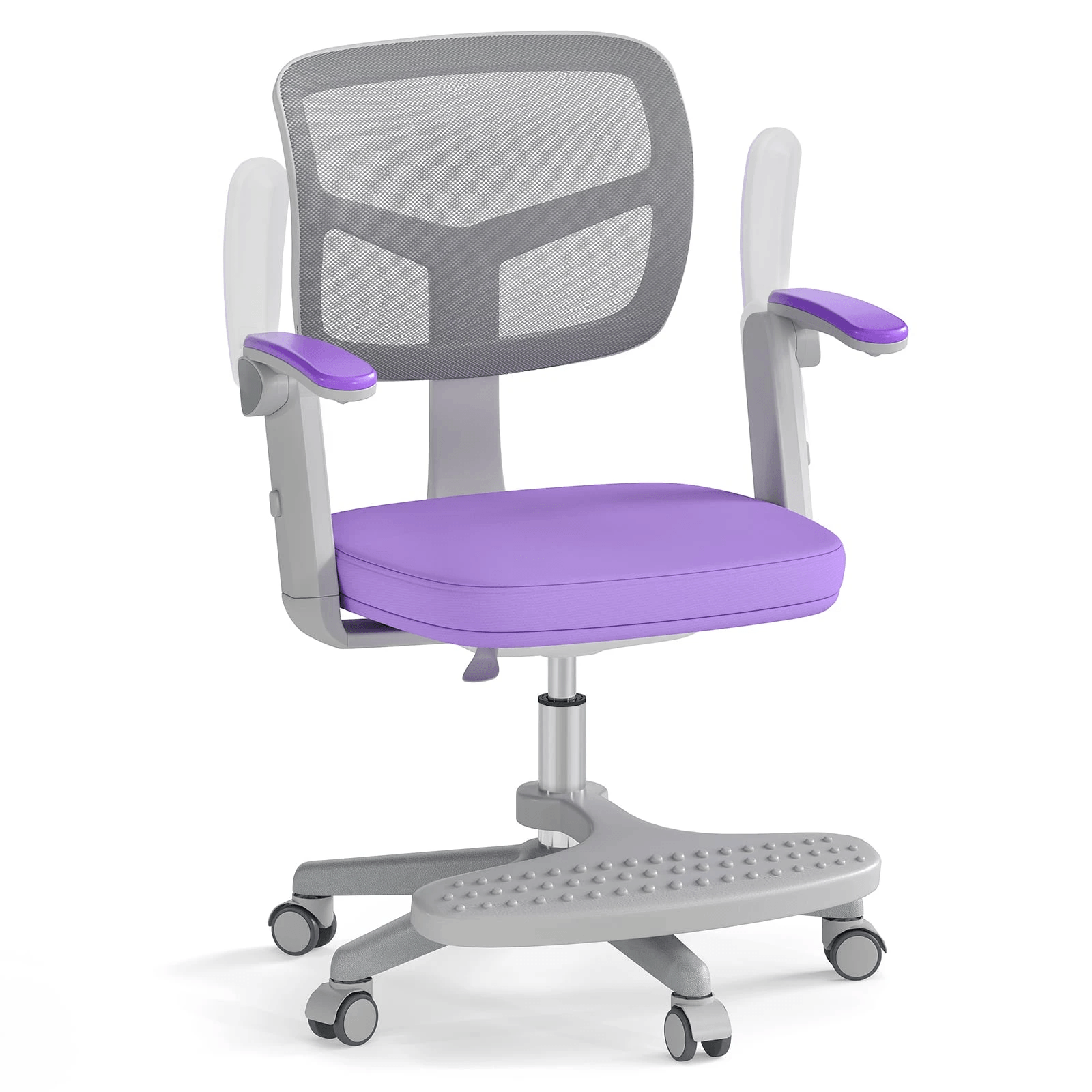 Ergonominė Vaikiška Rašomojo Stalo Kėdė Su Pakoja Violetinė Rašomojo Stalo Kėdės