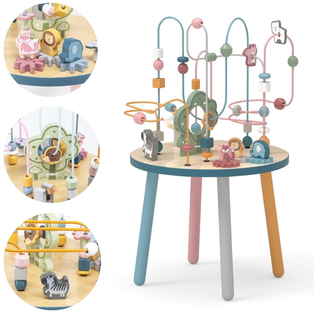 Viga PolarB medinis Montessori veiklos staliukas – nuotrauka 1