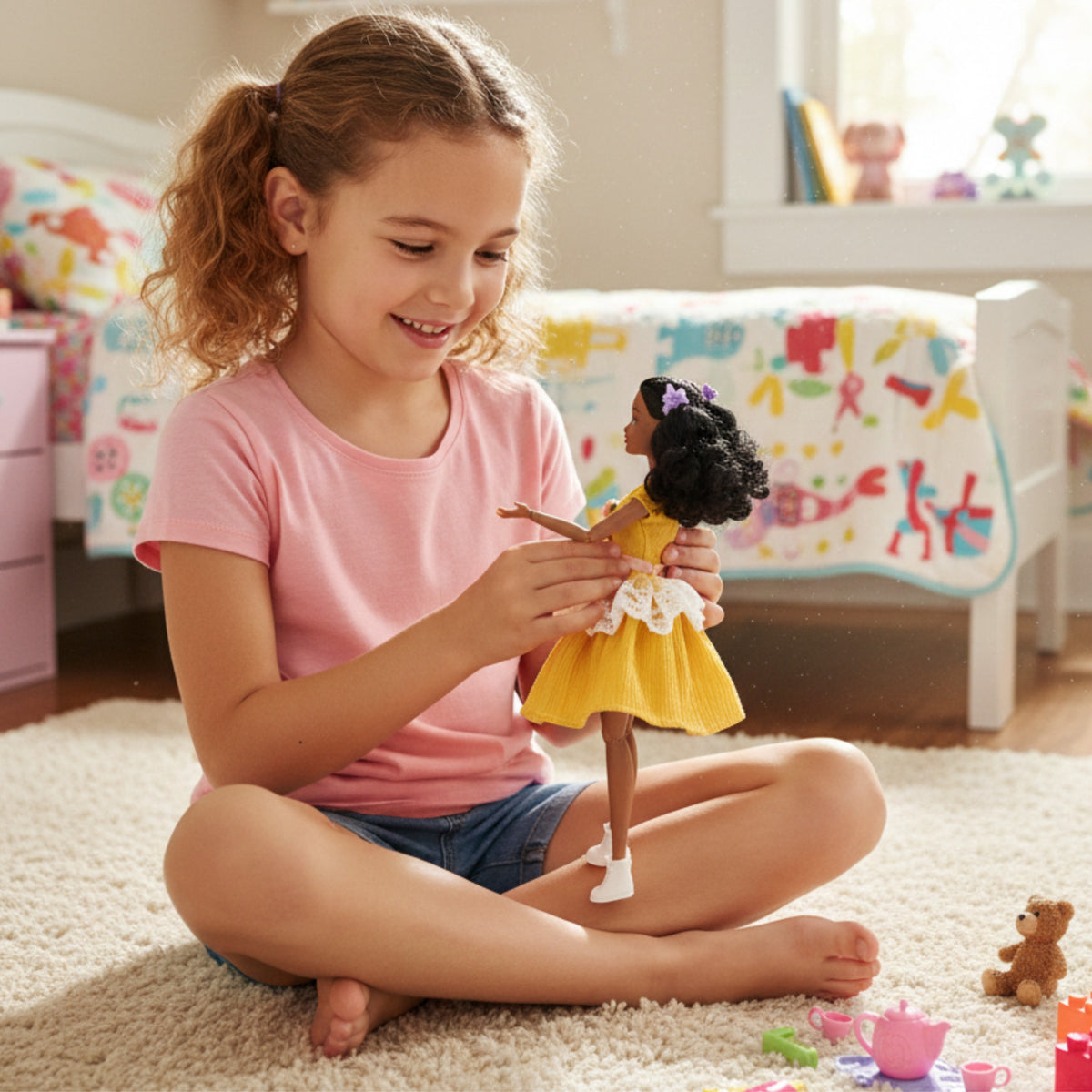 Woopie Royal lėlė Emi juodais plaukais, 32 cm – nuotrauka 3