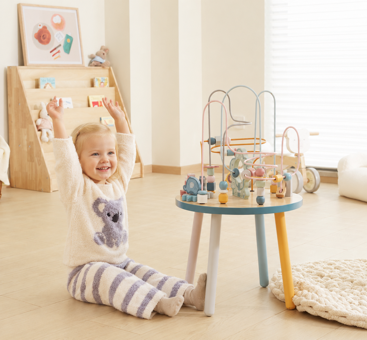 Viga PolarB medinis Montessori veiklos staliukas – nuotrauka 4