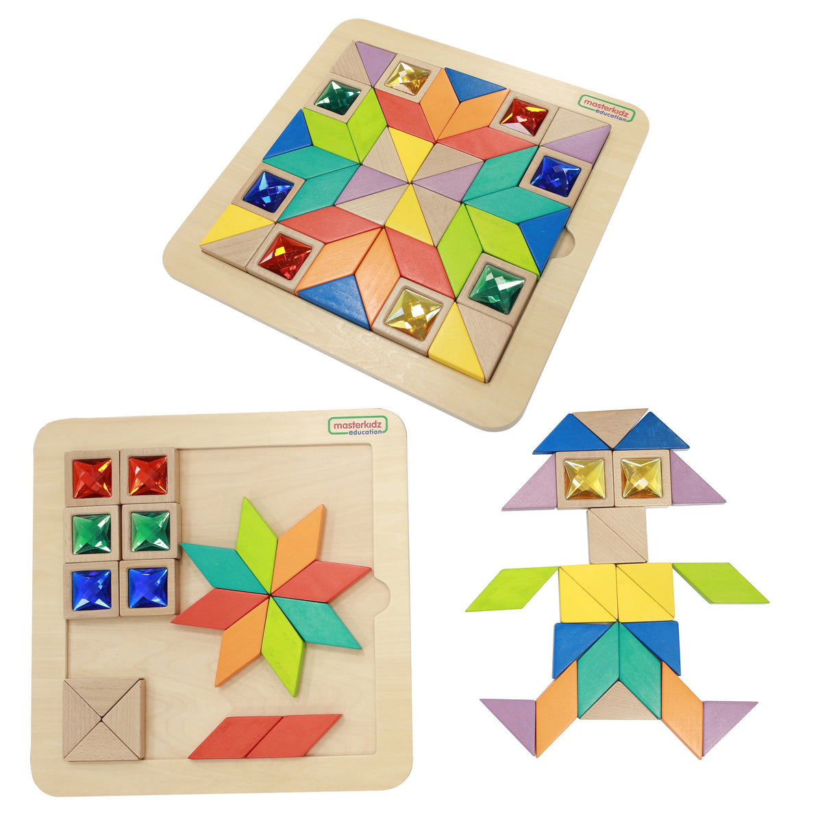 Masterkidz medinė mozaika-tangramas – nuotrauka 1