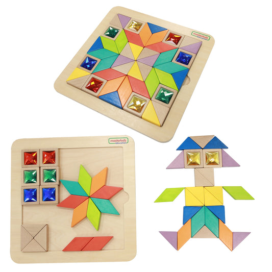 Masterkidz medinė mozaika-tangramas – nuotrauka 1