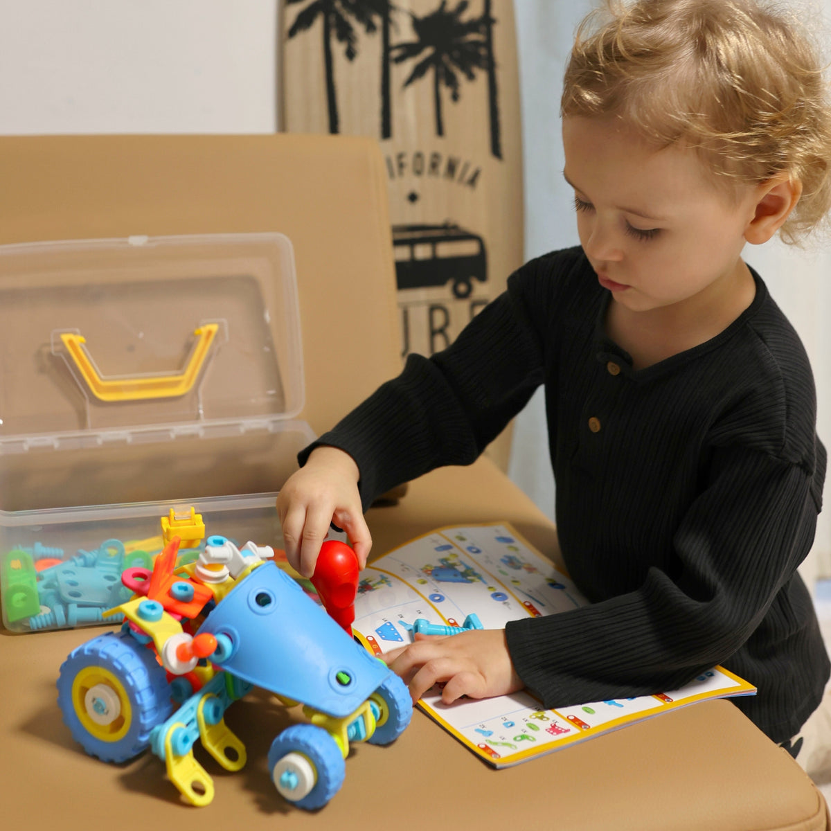Woopie transporto priemonių konstruktorius 6in1 STEM, 118 dalių – 3 nuotrauka