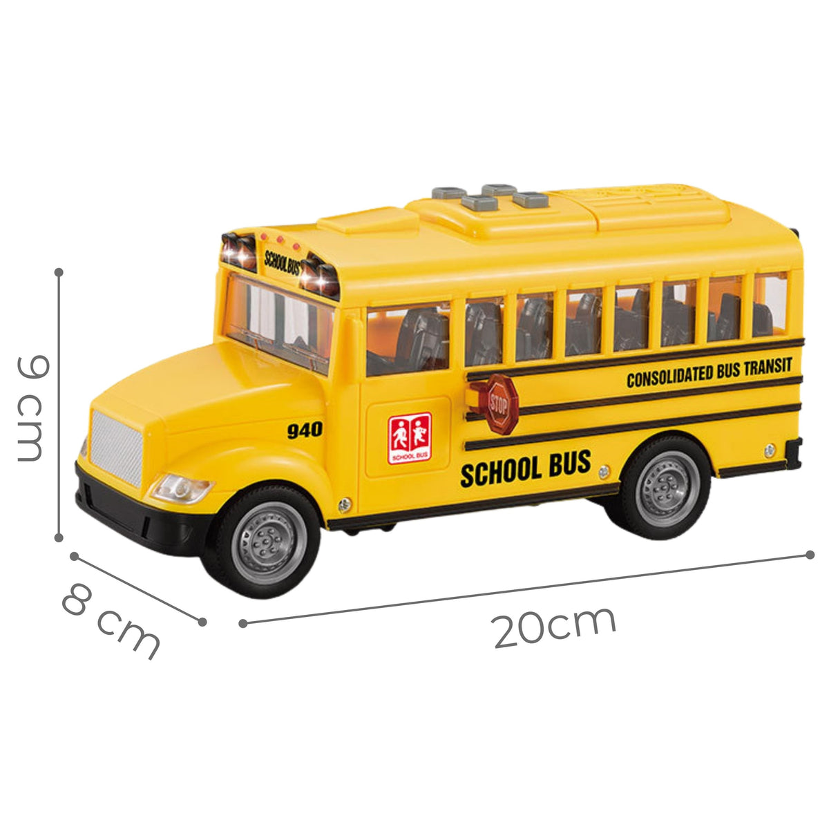 Woopie mokyklinis autobusas su šviesomis ir garsais, 1:20 – 7