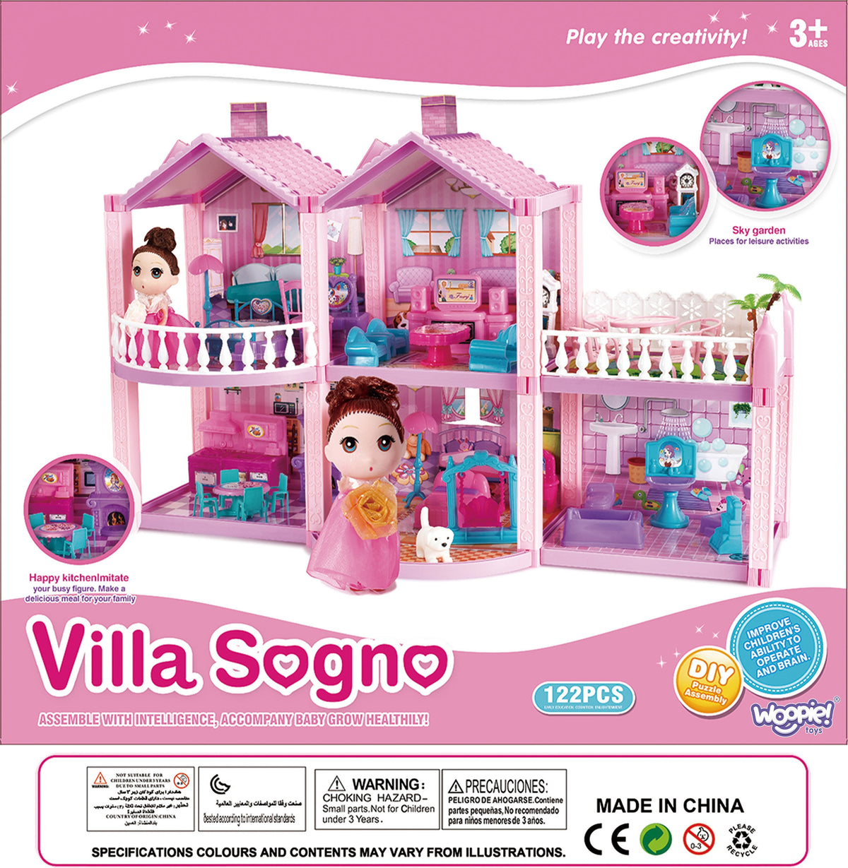 Woopie lėlių namelis „Villa Sogno“, 120 dalių – 6