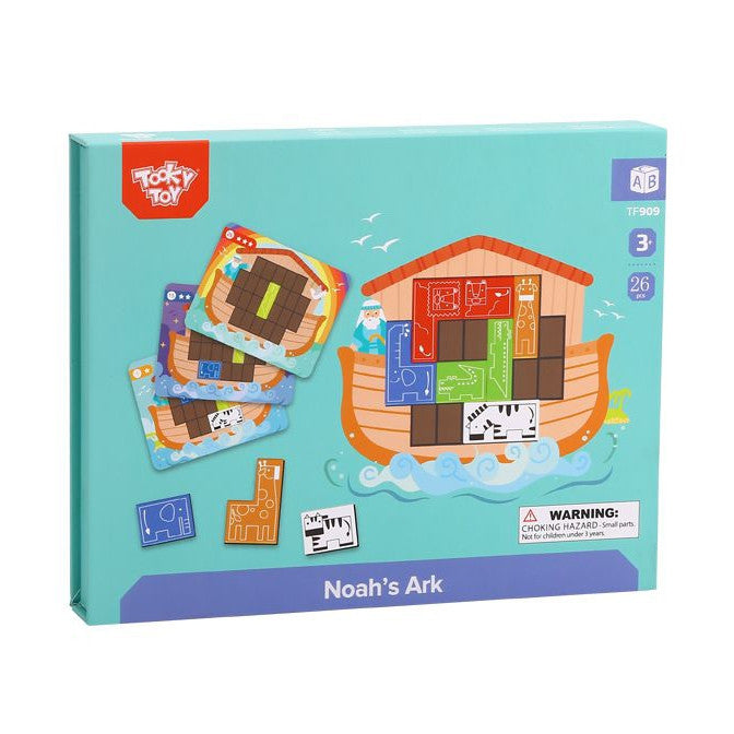 Tooky Toy magnetinė loginė dėlionė „Nojaus arka“, 26 dalys – nuotrauka 4