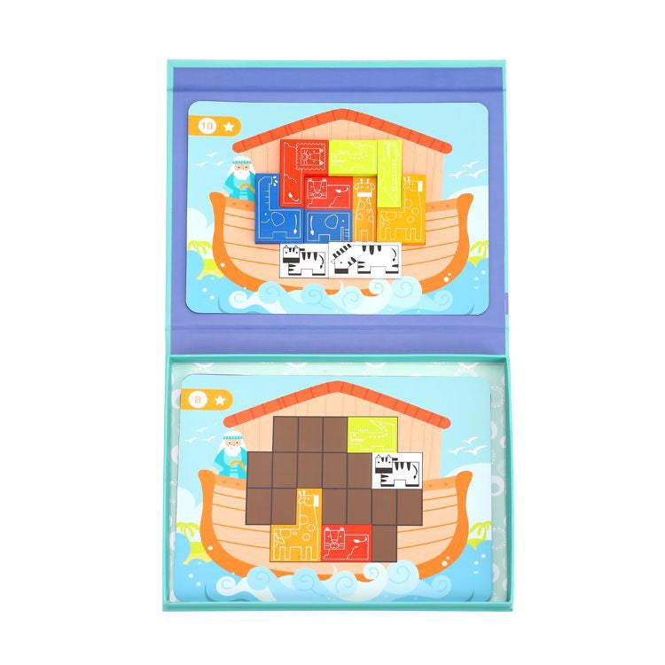 Tooky Toy magnetinė loginė dėlionė „Nojaus arka“, 26 dalys – nuotrauka 2