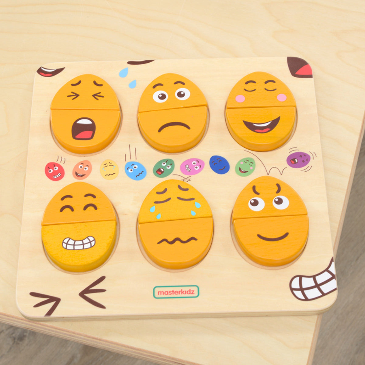 Masterkidz medinė emocijų pažinimo Montessori dėlionė – nuotrauka 3