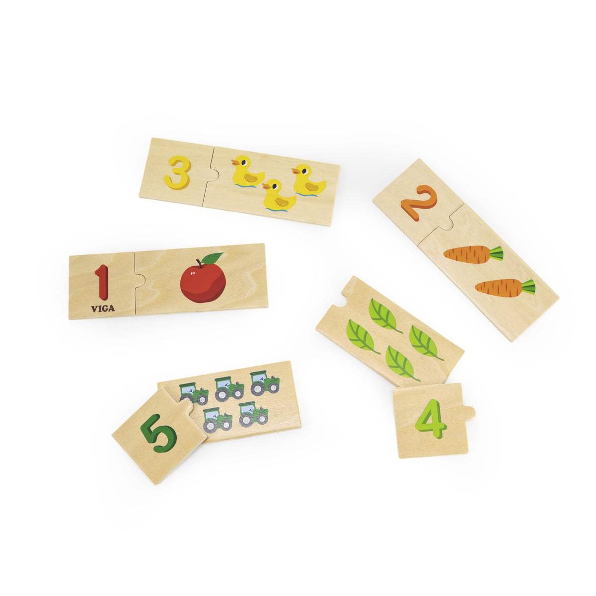 Viga medinė Montessori skaičių poravimo dėlionė – nuotrauka 5