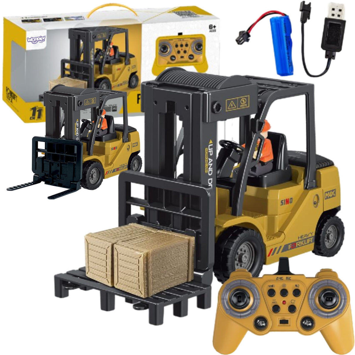 Woopie RC nuotoliniu būdu valdomas krautuvas-kranas 2in1, 1:24 – 1 nuotrauka