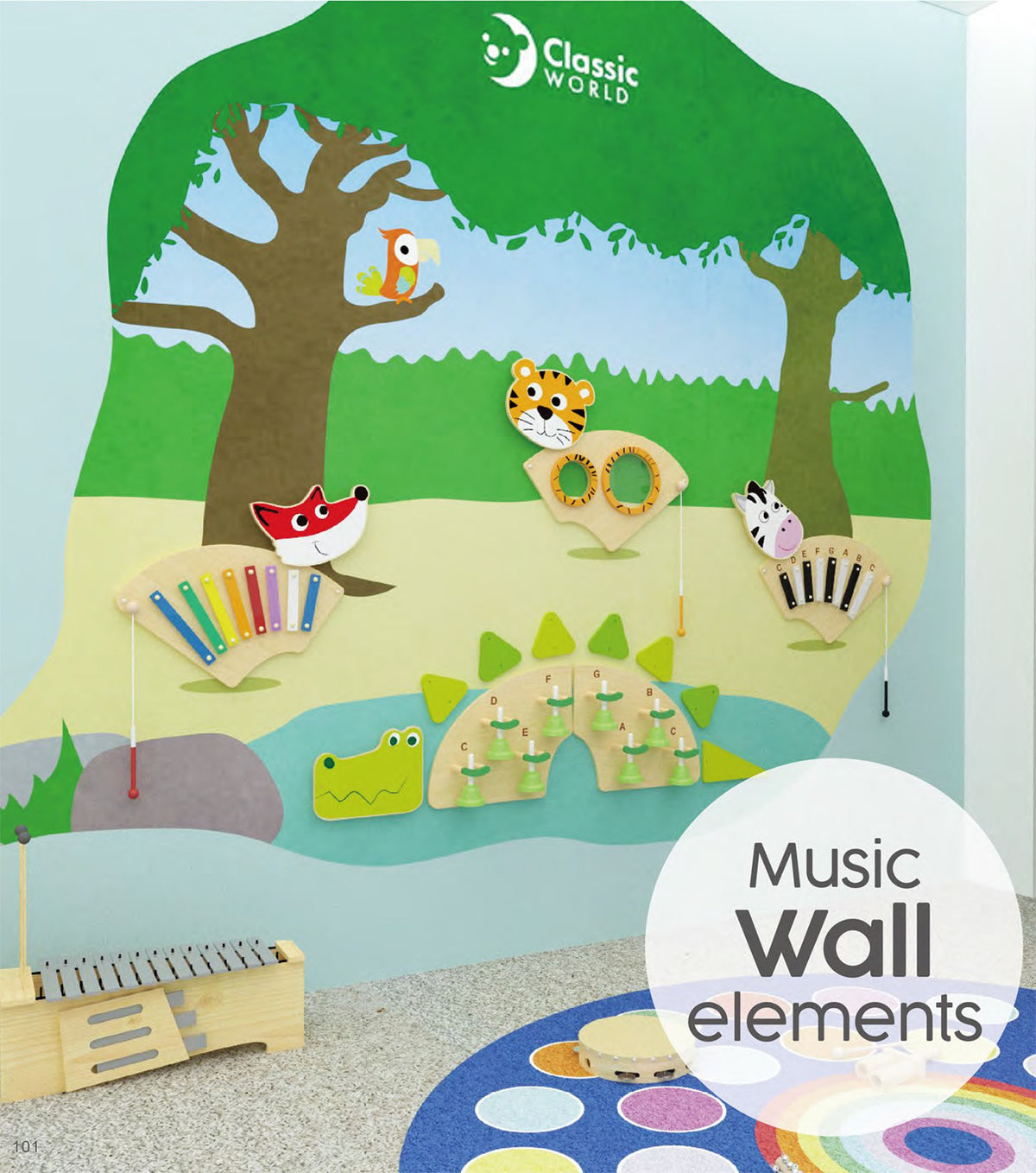Classic World EDU medinė muzikinė sieninė lenta „Lapė“ – nuotrauka 4