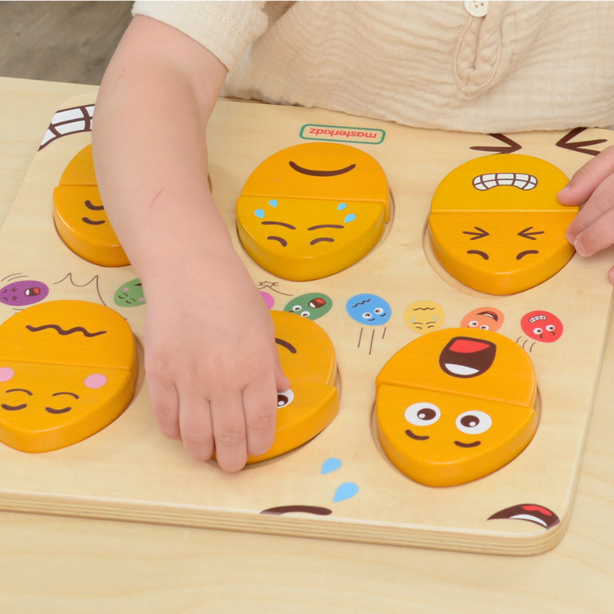 Masterkidz medinė emocijų pažinimo Montessori dėlionė – nuotrauka 5