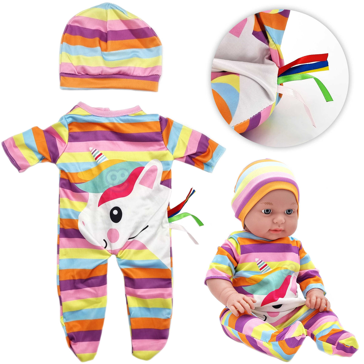 Woopie Royal lėlės drabužėlių rinkinys „Vienaragis“, 43–46 cm – nuotrauka 1