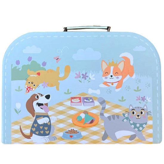 Tooky Toy medinis pikniko rinkinys lagaminėlyje – 11