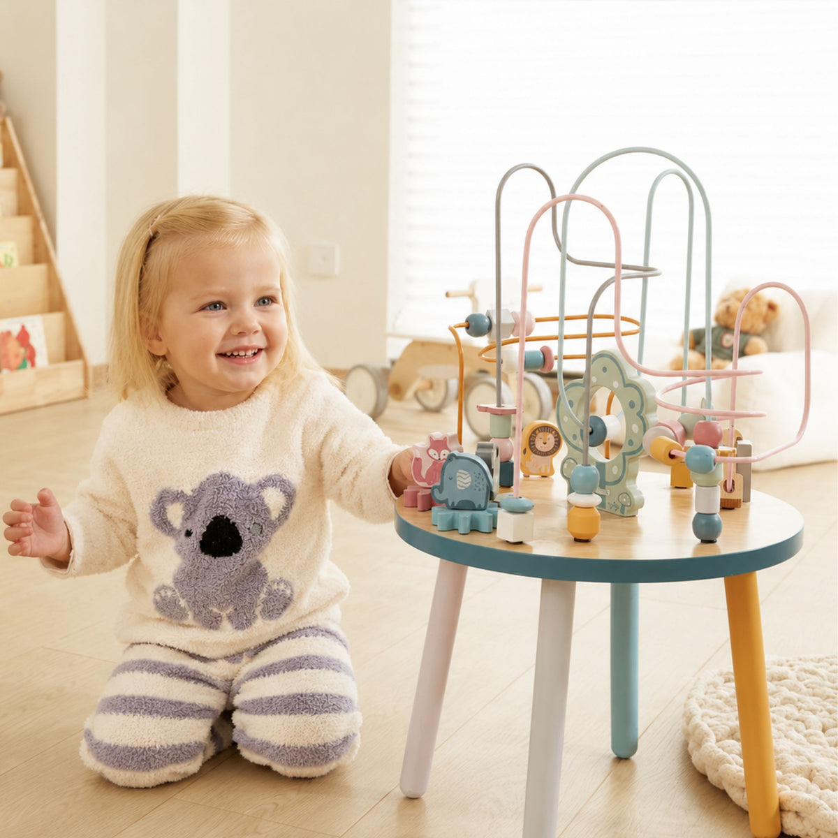 Viga PolarB medinis Montessori veiklos staliukas – nuotrauka 3