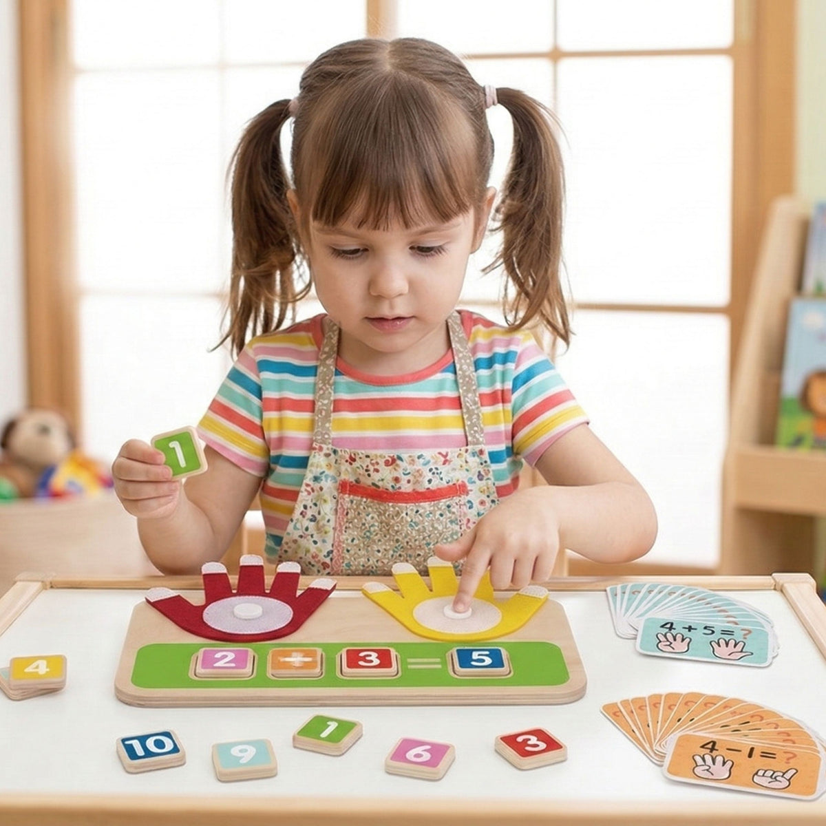 Tooky Toy medinė skaičiavimo pirštais lenta