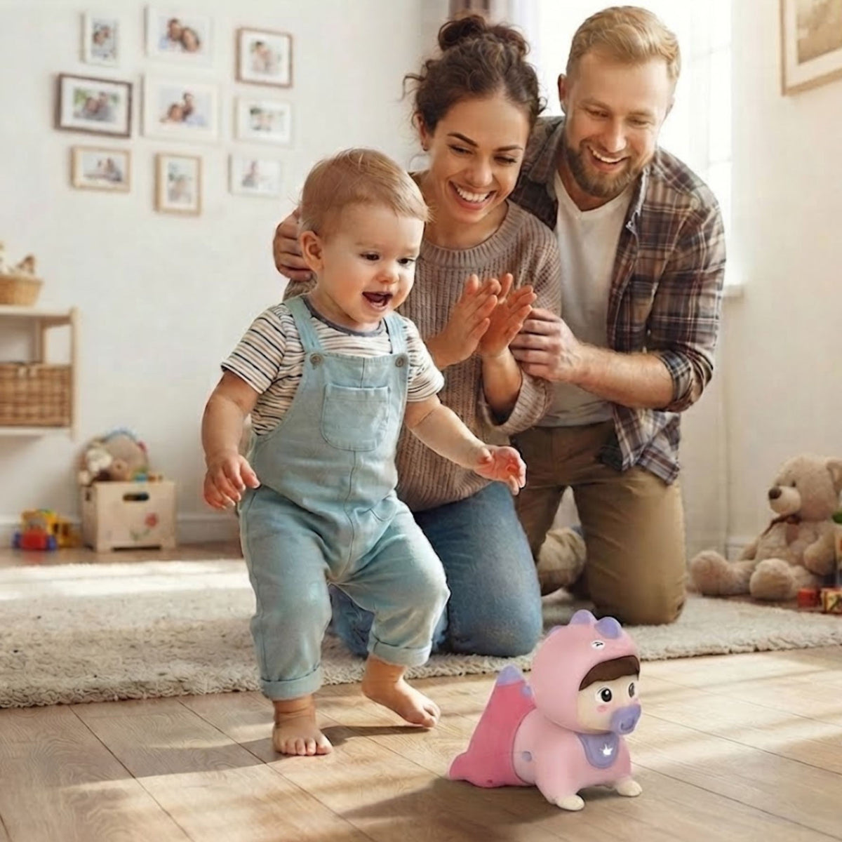 Woopie Baby ropojanti interaktyvi lėlytė su šviesomis ir melodijomis – nuotrauka 3