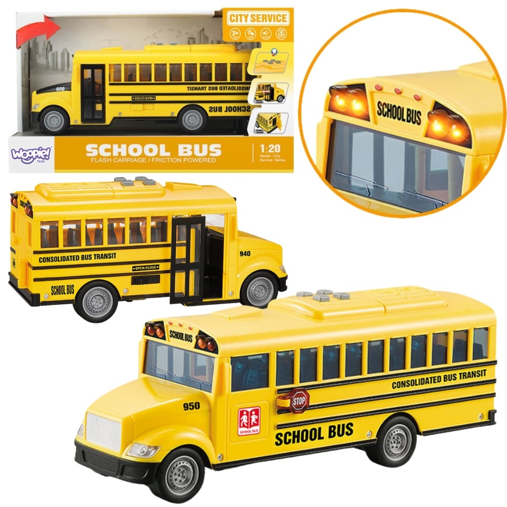 Woopie mokyklinis autobusas su šviesomis ir garsais, 1:20 – 5