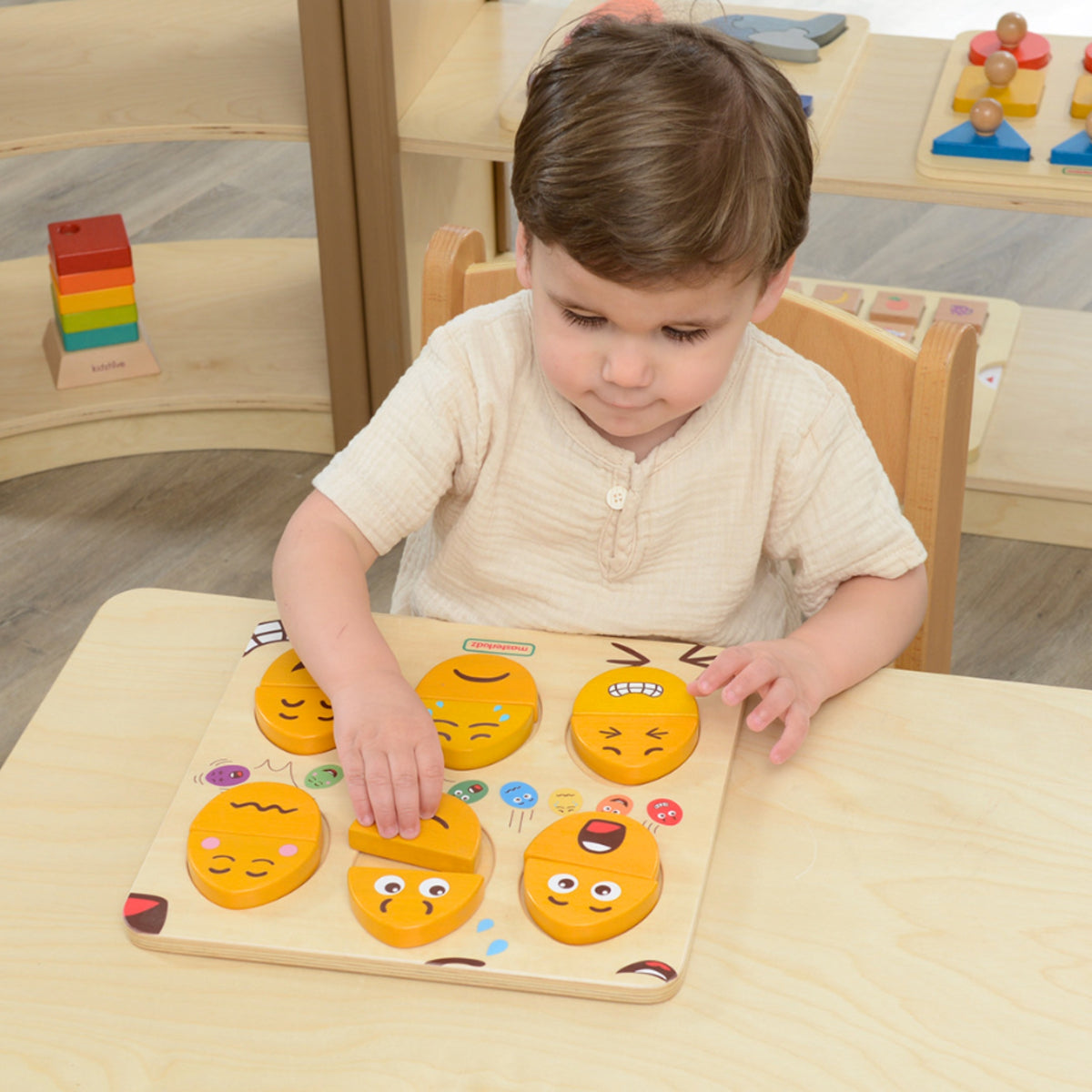 Masterkidz medinė emocijų pažinimo Montessori dėlionė – nuotrauka 4