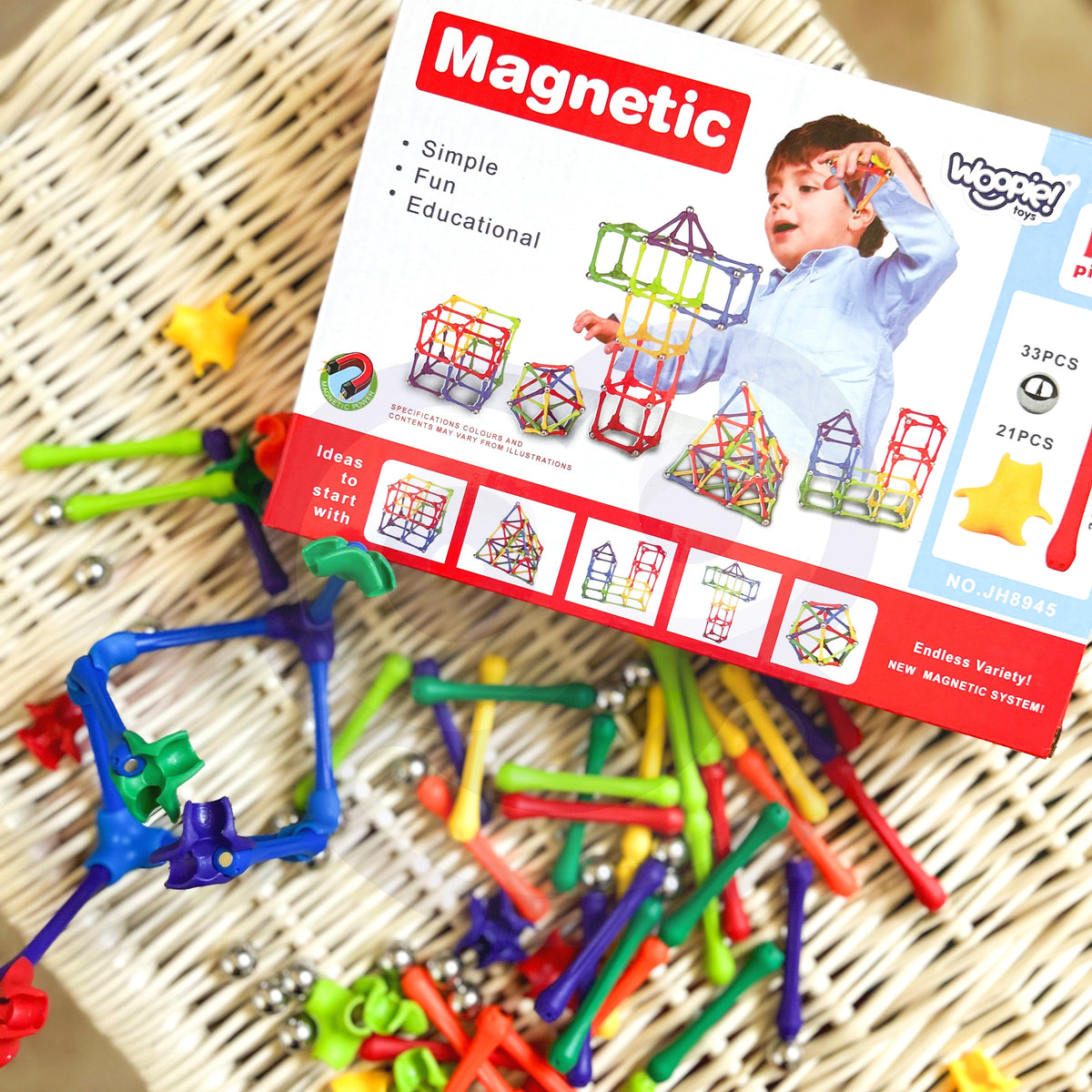 Woopie magnetinis konstruktorius, 110 dalių