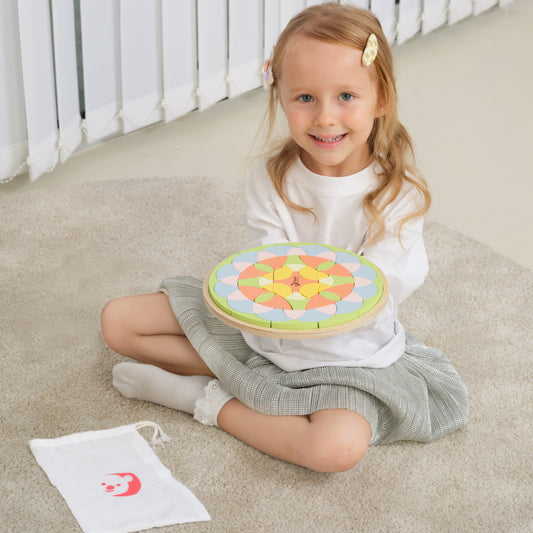 Classic World pastelinė Montessori gėlių mandala – nuotrauka 2