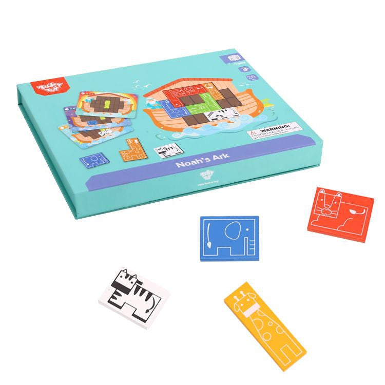 Tooky Toy magnetinė loginė dėlionė „Nojaus arka“, 26 dalys – nuotrauka 3