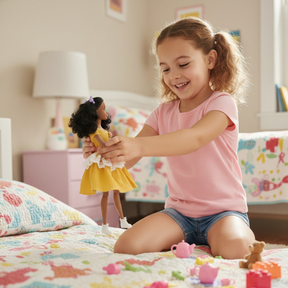 Woopie Royal lėlė Emi juodais plaukais, 32 cm – nuotrauka 4