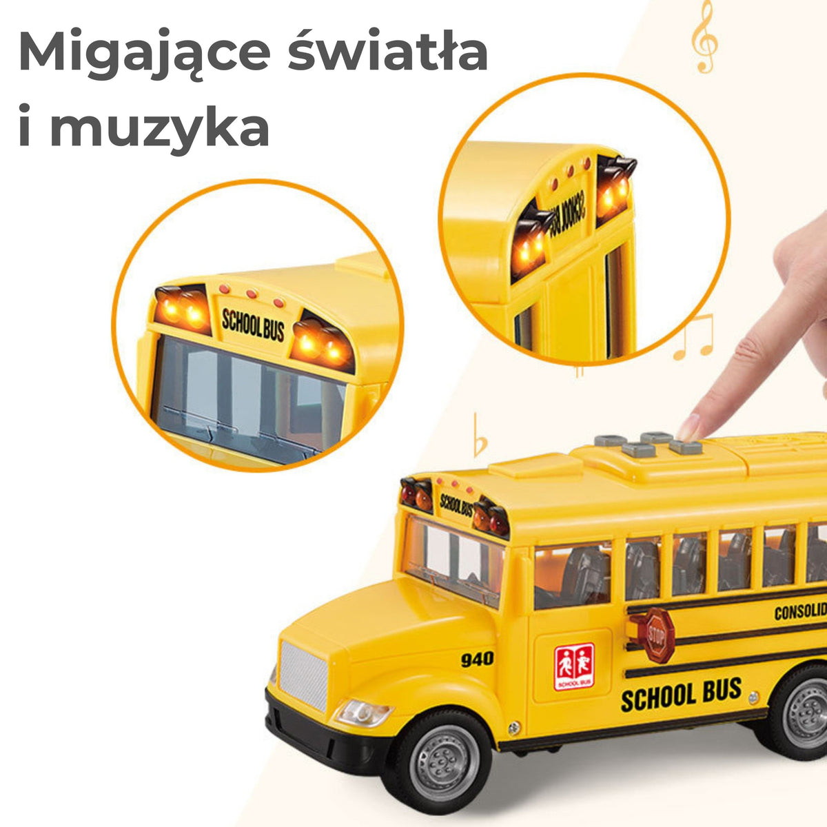 Woopie mokyklinis autobusas su šviesomis ir garsais, 1:20 – 6