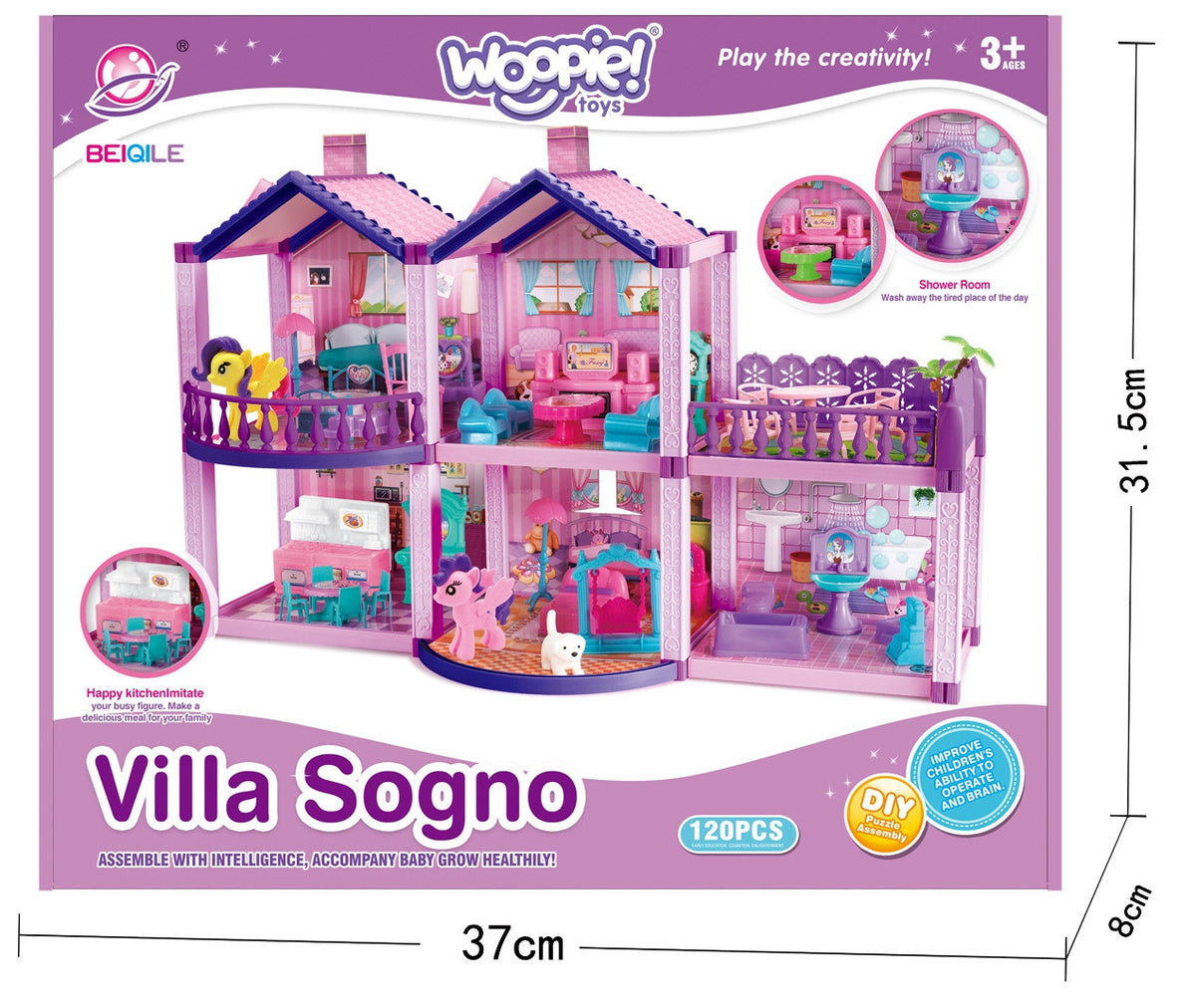 Woopie lėlių namelis „Villa Sogno“, 120 dalių – 5