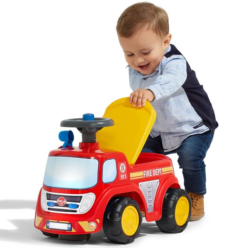 FALK Ugniagesio Automobilio Raitelis Su Rageliu Nuo 1 Metų Amžiaus Vaikiškos Transporto Priemonės