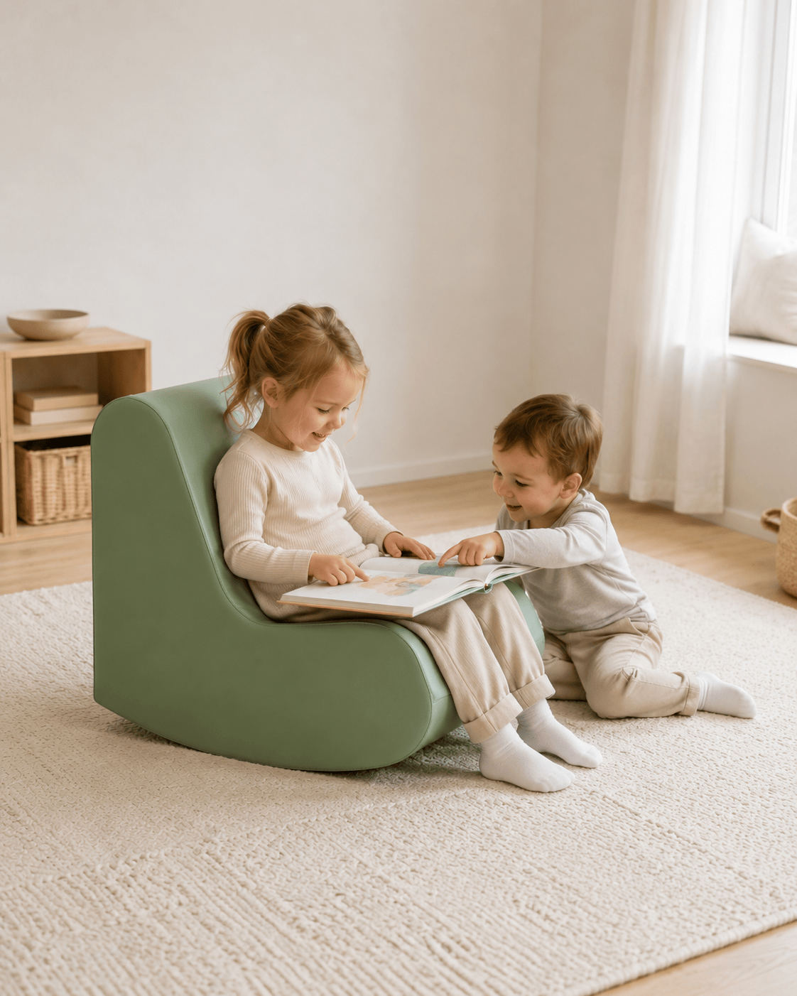 IGLU „SŪPUOKLĖ“ – Supamasis Fotelis Vaikams, 57,8 × 47 × 50 cm Minkštos Žaidimų Aikštelės