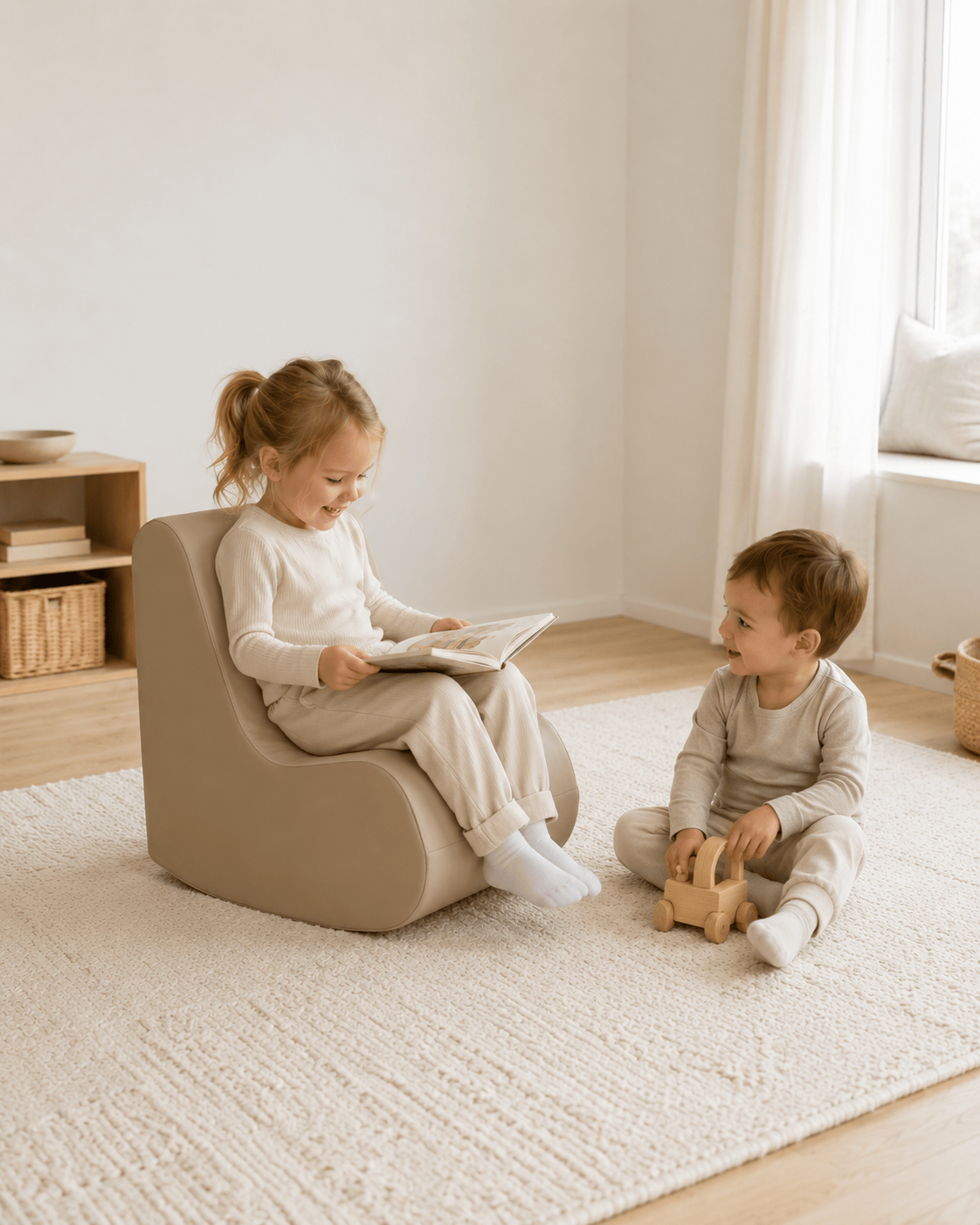 IGLU „SŪPUOKLĖ“ – Supamasis Fotelis Vaikams, 57,8 × 47 × 50 cm Minkštos Žaidimų Aikštelės