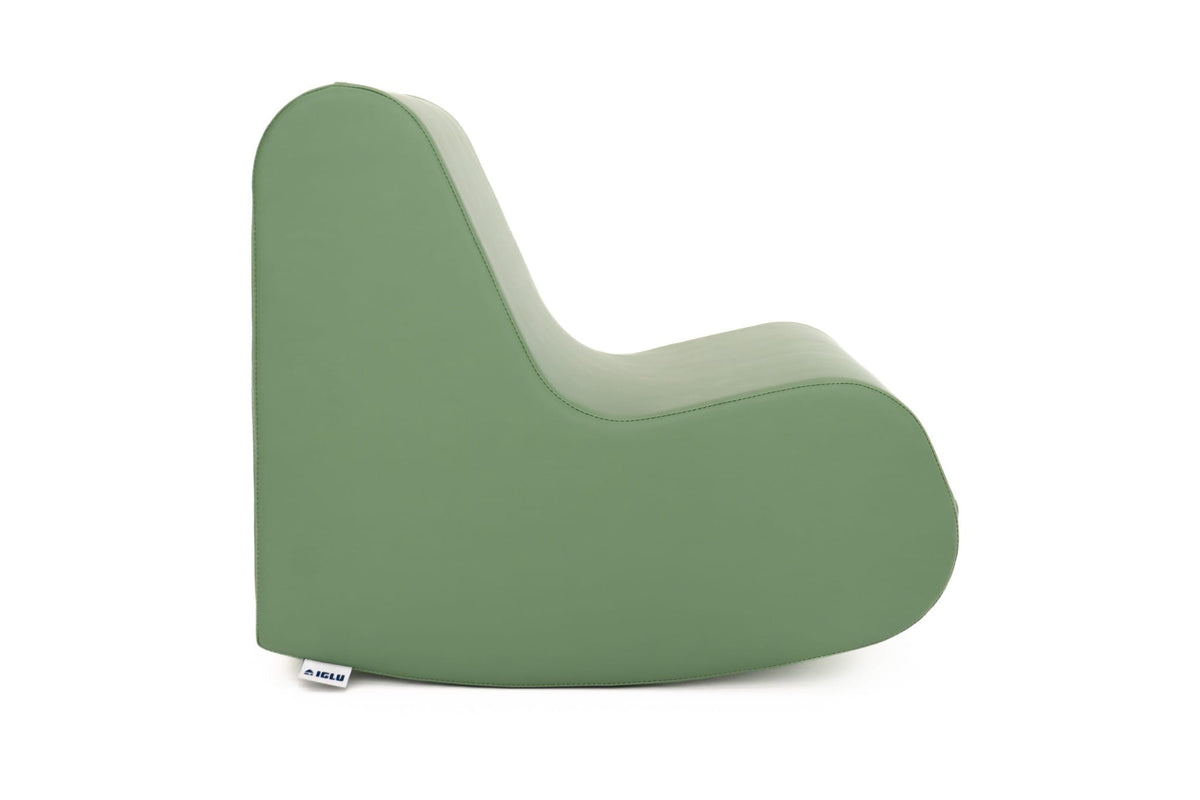 IGLU „SŪPUOKLĖ“ – Supamasis Fotelis Vaikams, 57,8 × 47 × 50 cm Minkštos Žaidimų Aikštelės Rezedų žalia