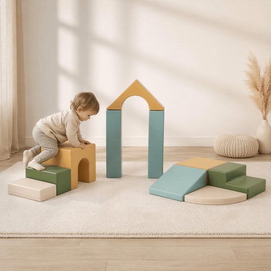 IGLU „ŽINGSNIS“ – Minkšta Žaidimų Aikštelė iš Minkštų Blokų Saugiam Judėjimui, 20 × 80 × 100 cm Minkštos Žaidimų Aikštelės