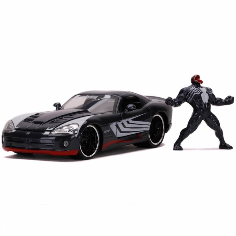 JADA Marvel Automobilis Venom 2008 Dodge Viper Figūrėlė 1:24 Žaislai Mašinėlės Ir Trasos