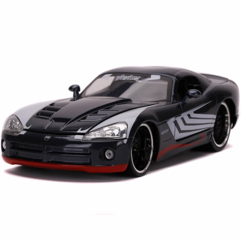 JADA Marvel Automobilis Venom 2008 Dodge Viper Figūrėlė 1:24 Žaislai Mašinėlės Ir Trasos