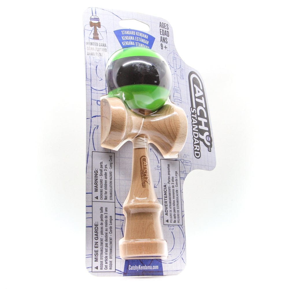 Kendama žaislas, medinis/žalias