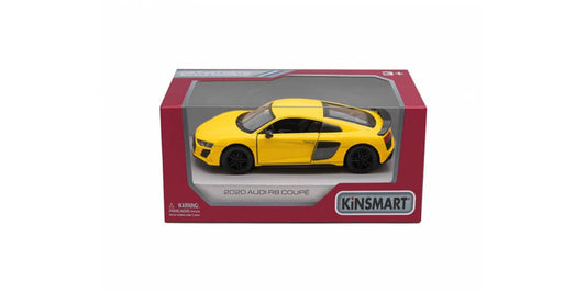 Kinsmart Žaislas Vaikams Automobilis, 2020 Audi R8 Coupé, Geltonas Žaislai Mašinėlės Ir Trasos