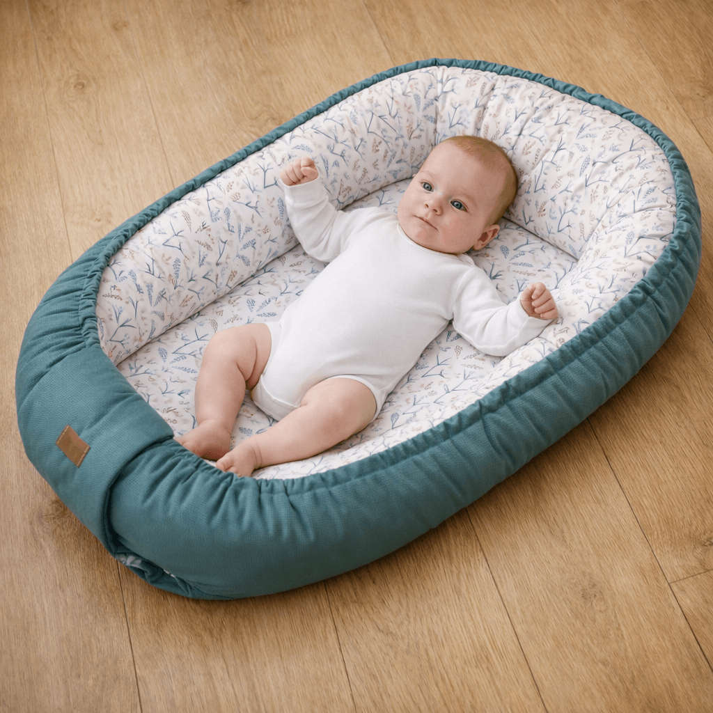 Kūdikio Lizdelis „Švelnus Velvet“, 95 × 61 cm Lizdelis kūdikiui