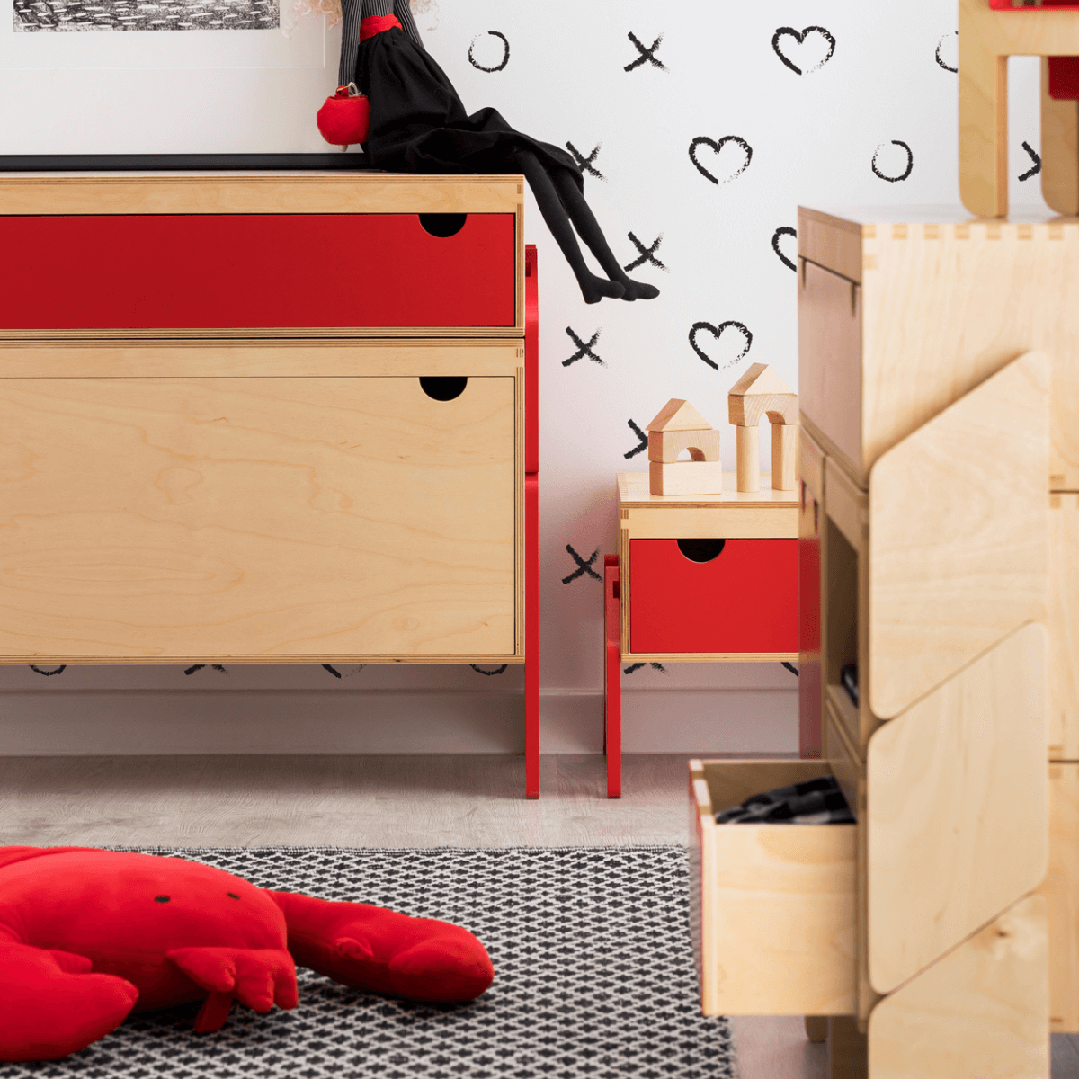 Kurk Baldus Pats, CapiBabi Big – Modulinė Komoda, Kėdutė Ar Suoliukas Komoda