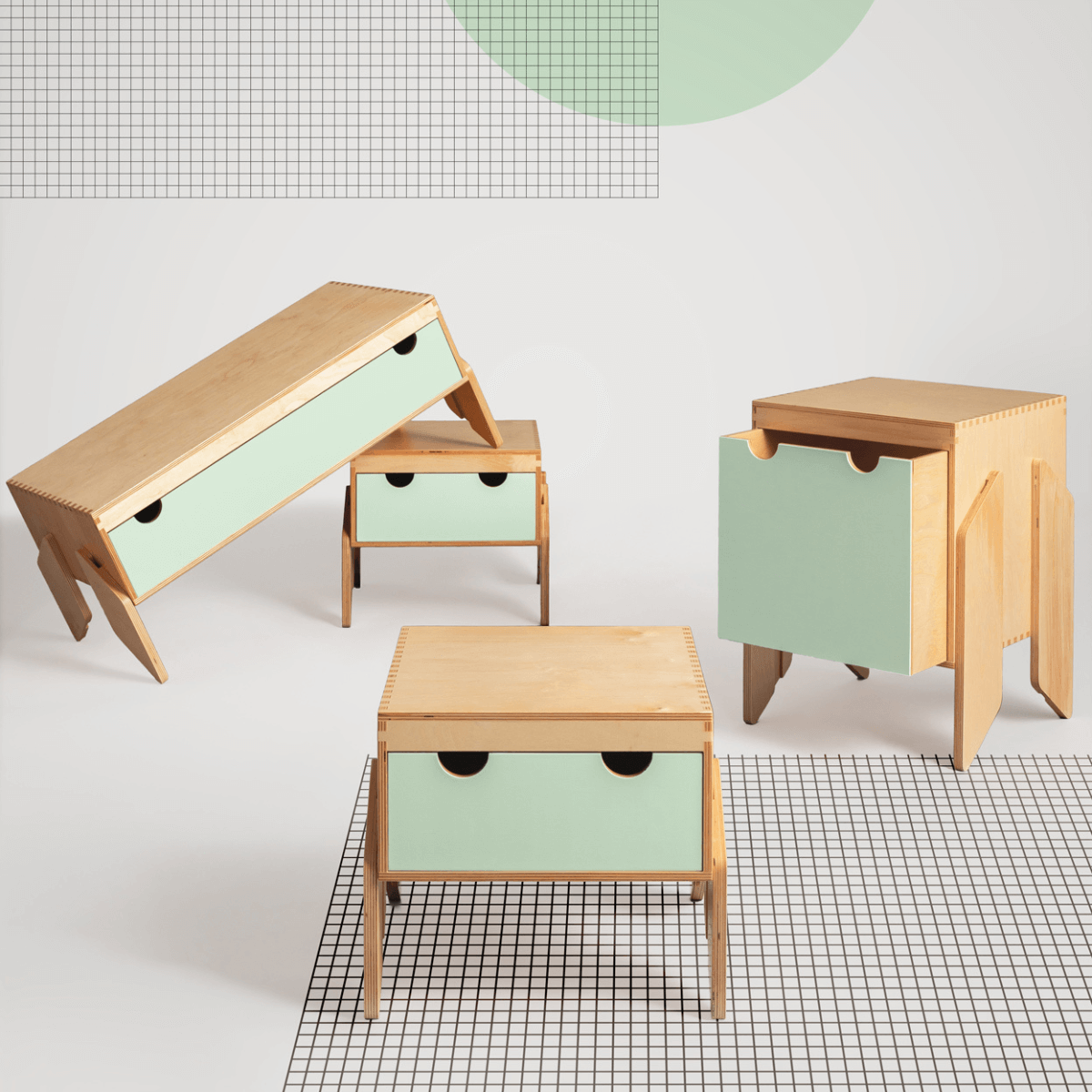 Kurk Baldus Pats, CapiBabi Big – Modulinė Komoda, Kėdutė Ar Suoliukas Komoda