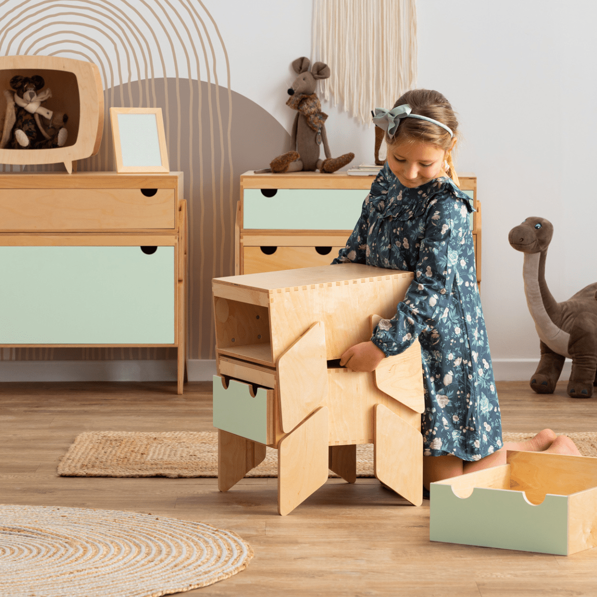 Kurk Baldus Pats, CapiBabi Little – Modulinė Komoda, Kėdutė Ar Suoliukas Komoda