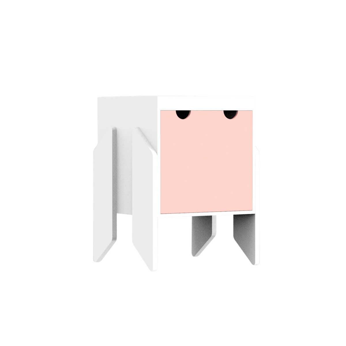 Kurk Baldus Pats, CapiBabi Midi – Modulinė Komoda, Kėdutė Ar Suoliukas, Balta Komoda Rožinė