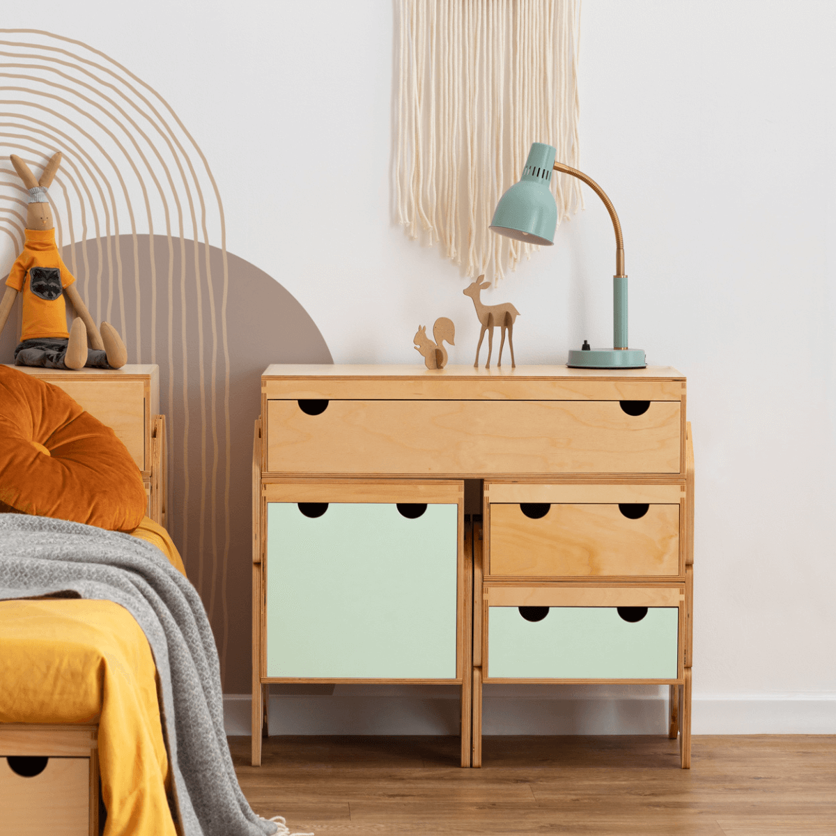 Kurk Baldus Pats, CapiBabi Midi – Modulinė Komoda, Kėdutė Ar Suoliukas Komoda