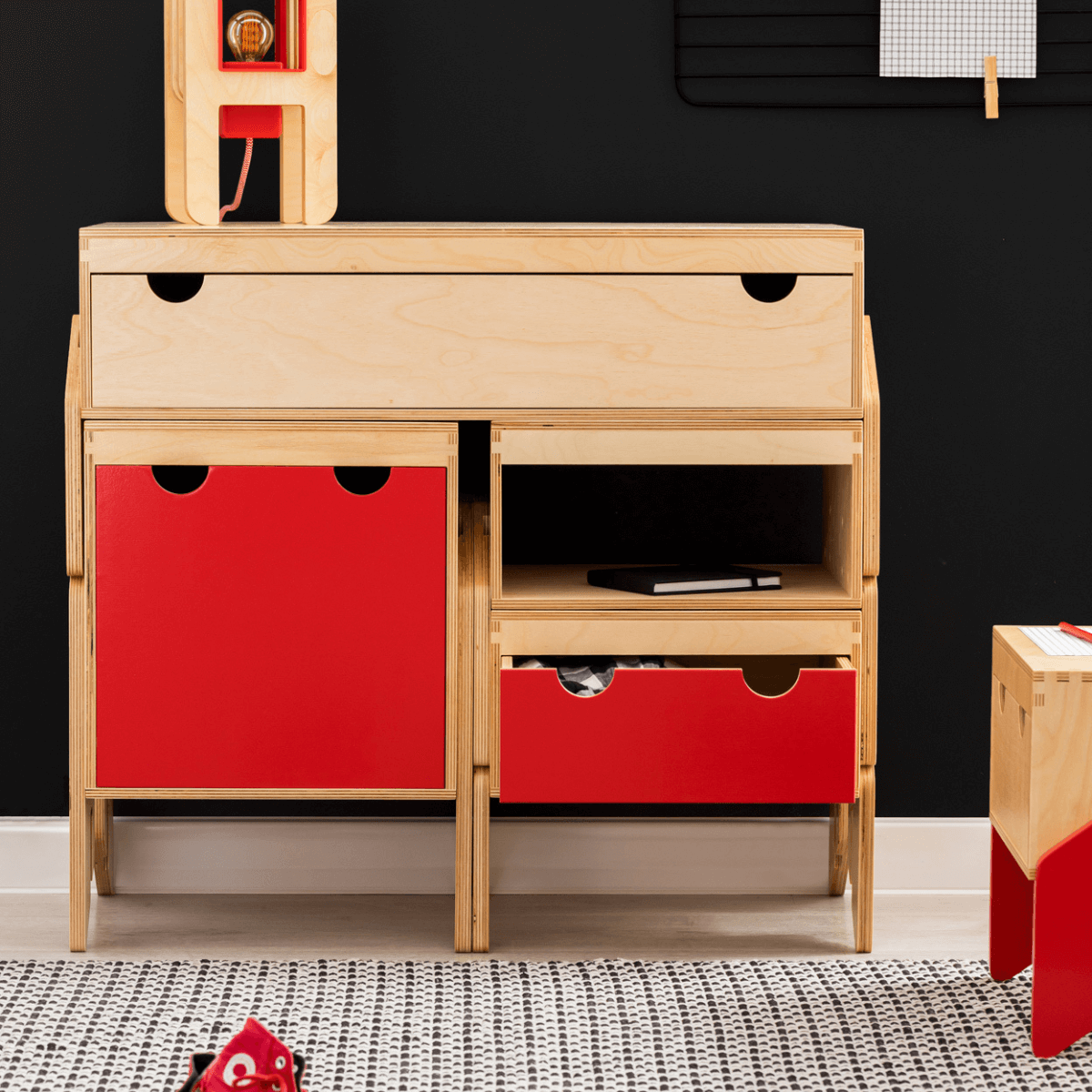 Kurk Baldus Pats, CapiBabi Midi – Modulinė Komoda, Kėdutė Ar Suoliukas Komoda