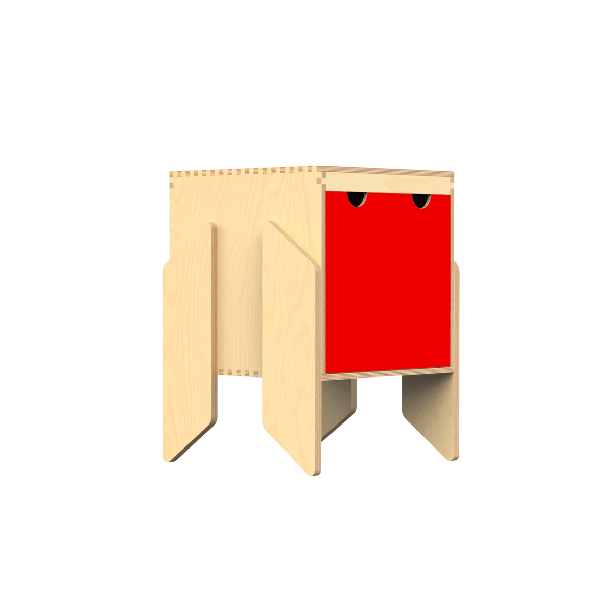 Kurk Baldus Pats, CapiBabi Midi – Modulinė Komoda, Kėdutė Ar Suoliukas Komoda Raudona