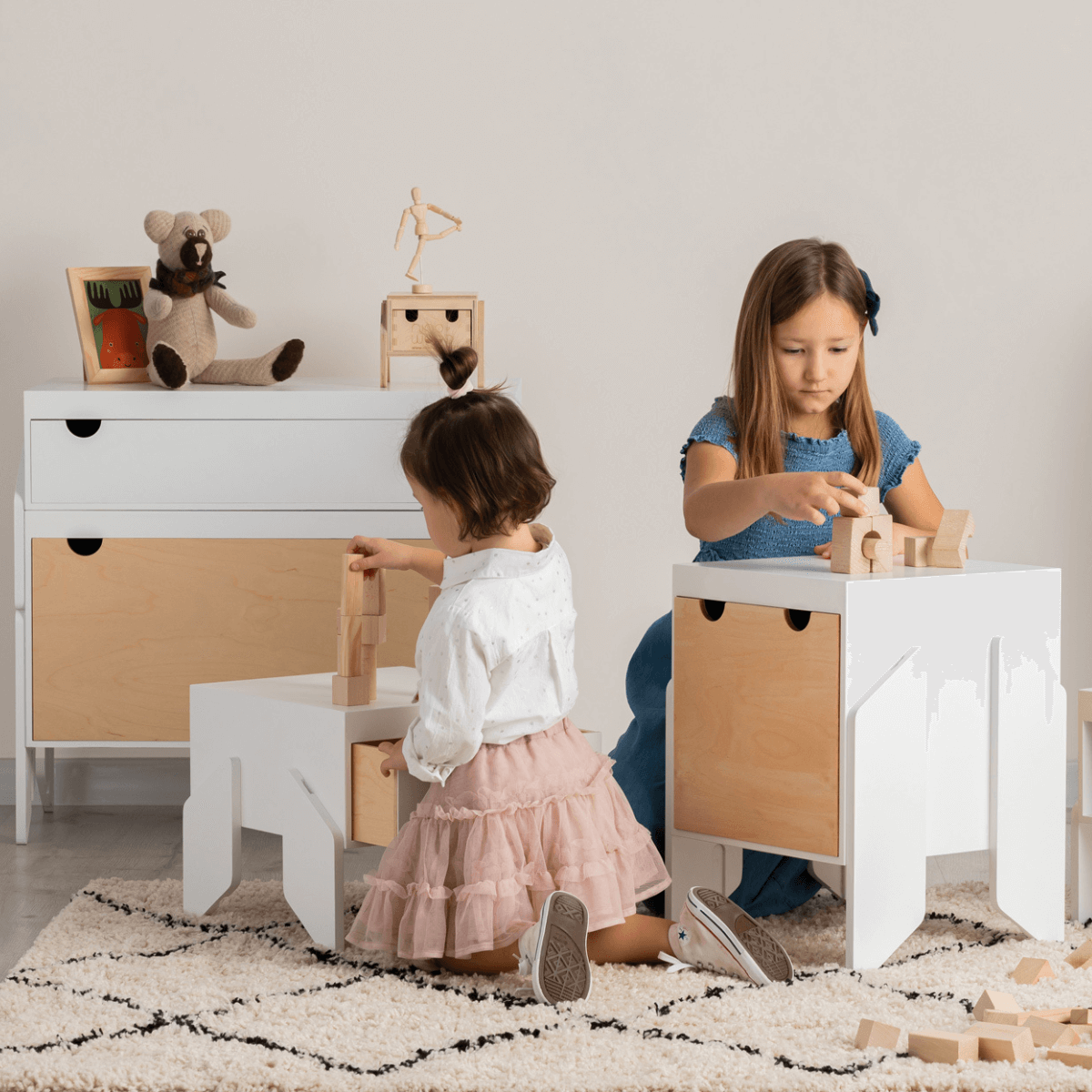 Kurk Baldus Pats, CapiBabi XL – Modulinė Komoda, Kėdutė Ar Suoliukas Komoda