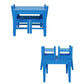Labai Tvirtas Sunkus Vaikiškas Staliukas Mėlynas Naudojamas Ir Lauke 64,5 x 64,5 x 51 cm 1199 Staliukai Kėdutės