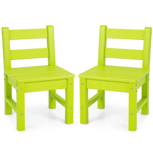 Labai Tvirtos 2 Vaikiškos Kėdutės Tinka Ir Lauke Žalios 34 x 33 x 57 cm Staliukai Kėdutės