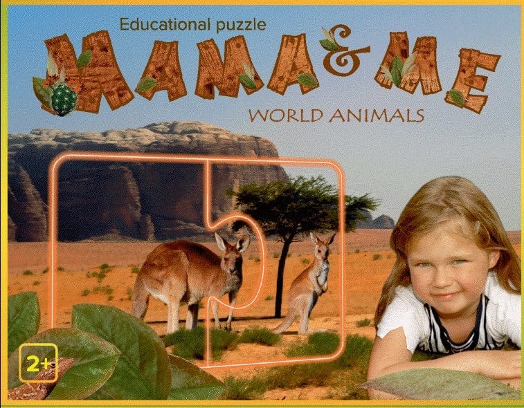 Lavinamoji dėlionė "Mama & me, World animals", 2+